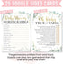 Hadley Designs Baby Shower Games Set, 25 Double-Sided Cards for 25 Guests, Word Scramble & True or False (Greenery)