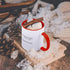 3dRose "Happy 12Th Anniversary - 105192 Hours Together" Two Tone Red Mug, 11 oz