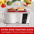 Mueller UltraToast Full Stainless Steel Toaster, 4 Slice with Long Extra-Wide Slots and 6 Browning Levels