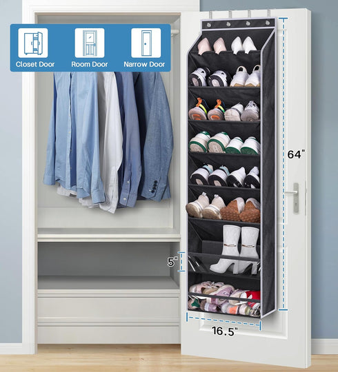 20 Closet KEETDY Over The Door Shoe Rack for Door Fit Pairs Sneakers Large Hanging Shoe Organizer for Storage Boots