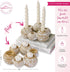 2-in-1 6 Kate Aspen Gold Candle Holder Centerpiece for Candles Tealight & Taper Candle Holder, Gold Table Decor