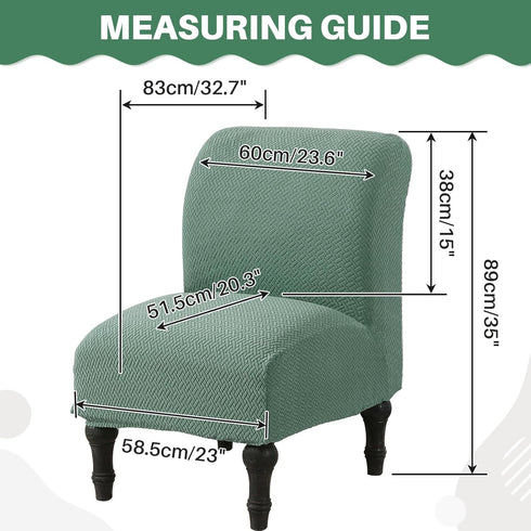 Armless MIFXIN Accent Chair Cover Knitted Stretch Slipper Chair Couch Slipcover Removable Washable Furniture Protector