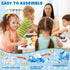 UrJKJV 30 Pack Valentines Cards for Kids Classroom - Sea Animal Building Blocks with Valentine Exchange Cards