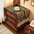 Floral,51.2" 15.7" Nightstand Cover with Lace Trim Floral Pattern :Slip-Resistant Dustproof Table Cover for Bedroom
