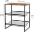 4 Closet 3 Closet Garden you Shoe Rack for Narrow Tiers, Small Shoe Rack with Brown Wooden Tabletop, Adjustable Metal
