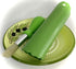 BonCera 4pcs Premium Ceramic Garlic Grater Set - Handmade Olive Design Grater Plate with Garlic Peeler, Gathering Brush