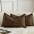 MANDIOO Pack of 2 Burlap Linen Throw Pillow Covers Woven Textured Modern