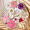 Oqplog Resin Drink Coaster for Desk Coffee Table-Pink White Cute Dried Flowers Cup