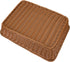 Yarlung 2 Pack Poly Wicker Woven Bread Basket, 15.7 Inch Rectangular Food Serving Holders for Kitchen, Brown