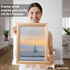 Unfinished Raw Wood Picture Frame, 12x18 Beveled, Handmade Solid Wood with Preinstalled Hangers