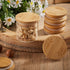 9 Set Pcs Yogurt Jar Lids Compatible with Oui Yogurt Jars Bamboo Wooden Lids Round Reusable Canning Covers