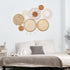Set 8 Set Marsui of Boho Wall Hanging - Woven Rattan, Bamboo Baskets with Macrame Tassels & Tapestry for Bedroom