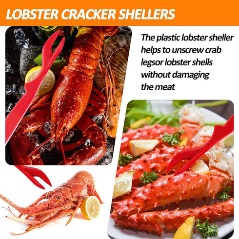 Seafood Crab Crackers and Tools, 21 Pcs Set, Lobster Crackers, Picks, Crab Utensils, Forks, Scissors, Nut Cracker for