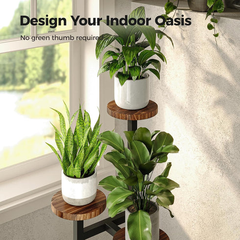 3 Bamworld Corner Plant Stand Indoor Metal Wood Plant Shelf Outdoor Tall Plant Stands Plant Tables Indoor Plant Rack