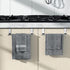 Stainless Steel Over Door Towel Rack Bar Holders, 2 Pack for Universal Fit on Over Cabinet Doors (Silver)