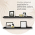 Kiera Grace Floating Shelves for Wall - Pack of 1, 23" L x 4" W x 2" H, Easy to Assemble, Black