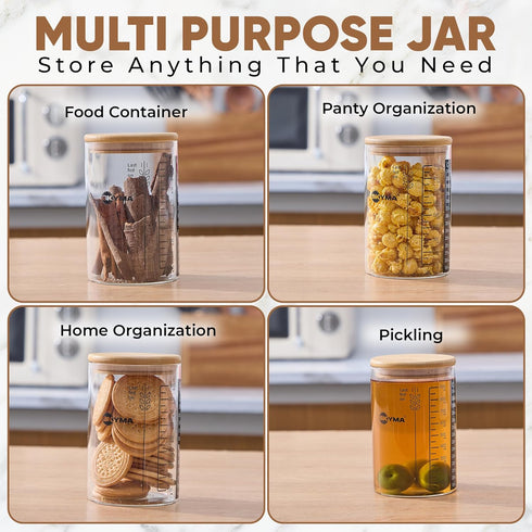 2 Pack 34 oz, 2 Set, 5x Sourdough Starter Kit - Sturdy Sourdough Starter Jar with Bread Slings, Spatula Measuring