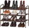 Simple Houseware 3-Tier Shoe Rack Storage Organizer, Bronze Space-Saving Shoe Shelf, Holds