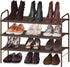 Simple Houseware 3-Tier Shoe Rack Storage Organizer, Bronze Space-Saving Shoe Shelf, Holds