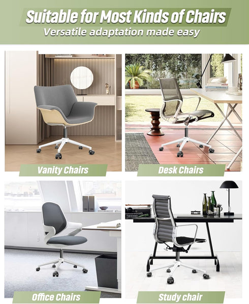 24'' (60 cm) (2600 lbs), Sytopia Swivel Chair Base Replacement, Heavy Duty Metal Base Fits Most Office Chairs