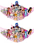 Lilly's Love Stuffed Animal Storage Hammock, Large 2 Pack "STUFFIE PARTY HAMMOCK" (Pink)