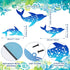 Yaomiao 3 Pieces Metal Dolphin Wall Decor Beach Coastal Hanging Decorations Ocean Nautical Tropical Beach Themed Metal Wall Art for Home Bedroom Pool Fence Patio