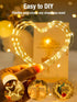 8 16.4 50 Dimmable btfarm Fairy Lights Battery Operated with Timer Modes, FT LED Silver Wire Twinkle String Lights