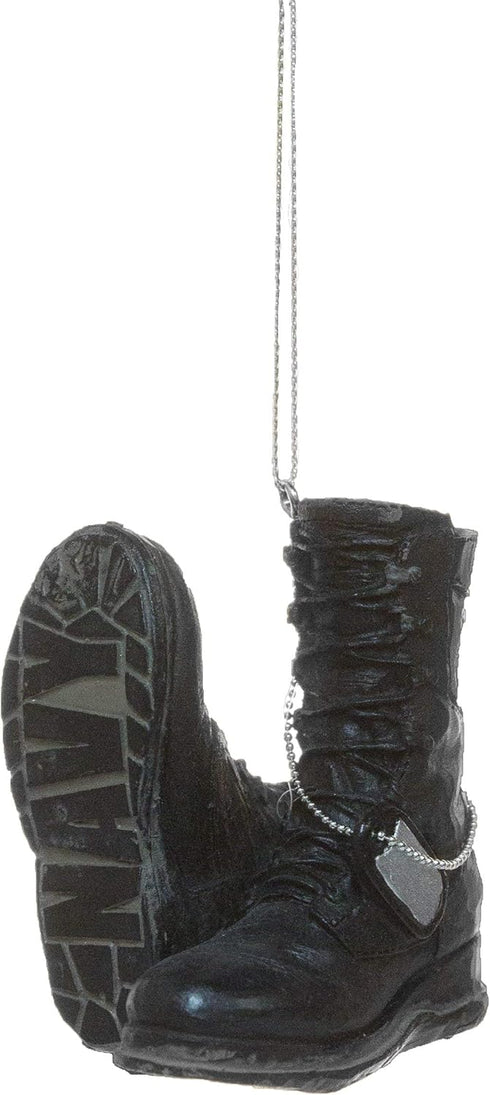Support Our Troops Military Boot Ornament, Navy