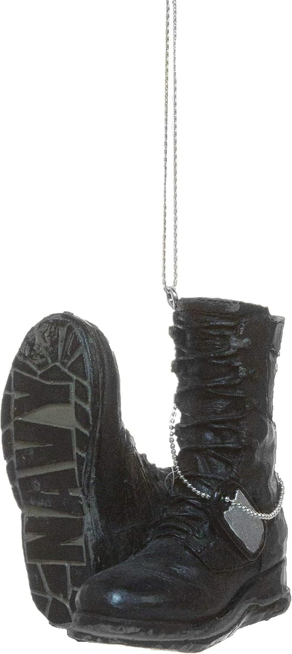 Support Our Troops Military Boot Ornament, Navy