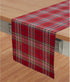 48 Inches 100% 14 48 Inch Solino Home Linen Table Runner - Pure Linen Red Classic Tartan Plaid Table Runner x Ideal