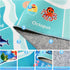 5x7ft ABC Kids Ocean Rug for Playroom, Alphabet Classroom Rug, Educational Kids Play Mat with Number Shape Animal
