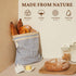 2-Pack 17x12.6in, BRONYPRO Reusable Beeswax and Cotton Bread Bags with Zipper, Waxed Bread Bags for Homemade Bread