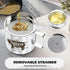 20 OZ PGYARD Mini Bacon Grease Saver With Strainer - Stainless Steel Oil Container, Farmhouse Bacon Grease Keeper