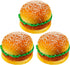 CroBlissful 3 Pcs Artificial Hamburgers Realistic Fake Food Bread Model Photography Prop