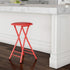 24-Inch 225lb Counter Lavish Home Folding Stool - Backless Stool with Capacity for Kitchen or Rec Room - Portable
