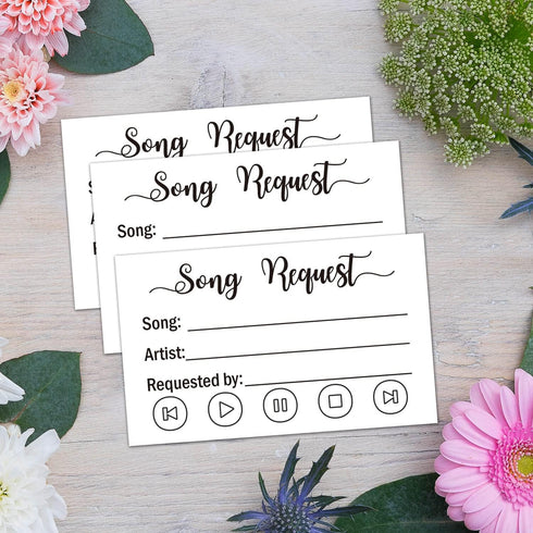 50 Request a Recipe Card for Bridal Shower - Invitation Insert for Wedding or Baby Shower, Size 3.5" x 2"