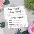 50 Request a Recipe Card for Bridal Shower - Invitation Insert for Wedding or Baby Shower, Size 3.5" x 2"