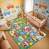2.5x4 Car Rug for Kids Playroom - Road Rug for Boys Room Kids Play Mat with Road Tracks Car Play Mat, Feet