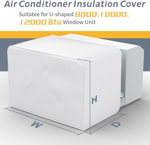Flamorrow Window Air Conditioner Insulation Cover, 3 Layers Heavy Duty Dustproof Cover for U-shaped Window Unit
