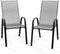 VINGLI Patio Chairs Set of 2 Stackable Outdoor Dining Chairs with Comfortable