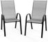 VINGLI Patio Chairs Set of 2 Stackable Outdoor Dining Chairs with Comfortable