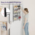 4 SWTYMIKI Over the Door Shoe Organizer - Adjustable Tier Hanging Shoe Rack Organizer, Metal Heavy Duty Behind Door