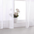 White Short Sheer Curtains, 36 Inch Length for Kitchen Door, 2 Panel Set for Small Window Decor