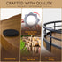 Farmhouse Oak 18" Lazy Susan Turntable Organizer, Round Wooden Storage for Dining Table, Pantry, Kitchen, Walnut Wood