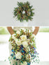 Forlaoers 21.6 Inch 8Pcs Realistic Green Berry Faux Stem Artificial Berries with Stem for Bedroom Home Living Room