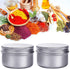 6 Ounce Aluminum Cans, 180 mL Screw Lid Metal Storage Tins for Spices, Candies, 6 Pcs