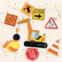 16Pcs Set Construction Theme Party Hanging Decorations Swirl with Trucks, Traffic Cone & Safety Symbols | Party