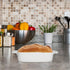 Small Baking Dish, Rectangular Baking Pan with Handles, White Porcelain Casserole Dish for 1 or 2