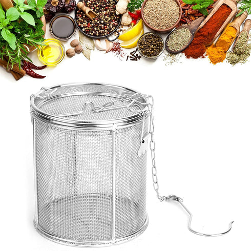 AUNMAS Stainless Steel Tea Ball Strainer, 4.7 Inch Infusion Basket for Loose Leaf Tea and Soup Seasonings