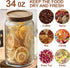 LYXFZQ 34 OZ Counter Vintage Glass Jar with Lid, Airtight Food Storage Canisters with Bamboo for Kitchen Pantry, Ideal
